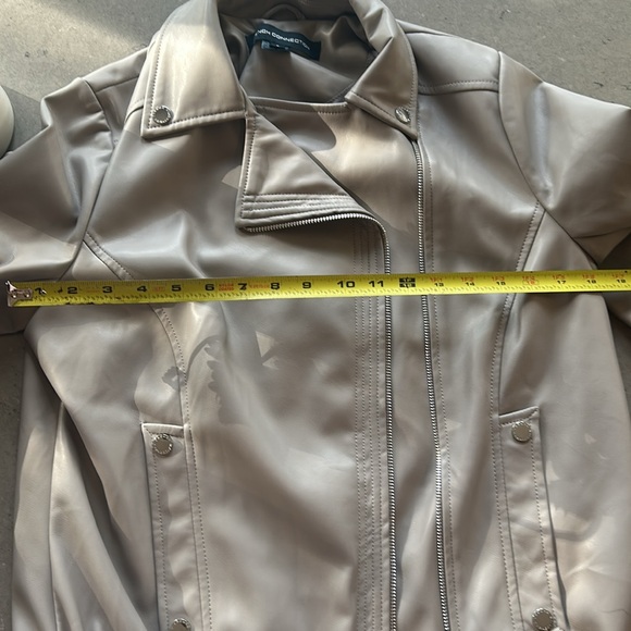 French Connection light Grey leather jacket S - Picture 7 of 8